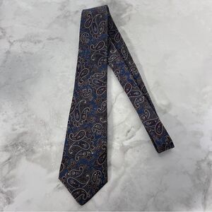 Christian Dior Blue Paisley 100% Silk Men's Tie